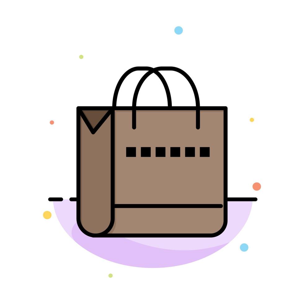 Borsa borsetta shopping negozio astratto piatto colore icona modello vettore