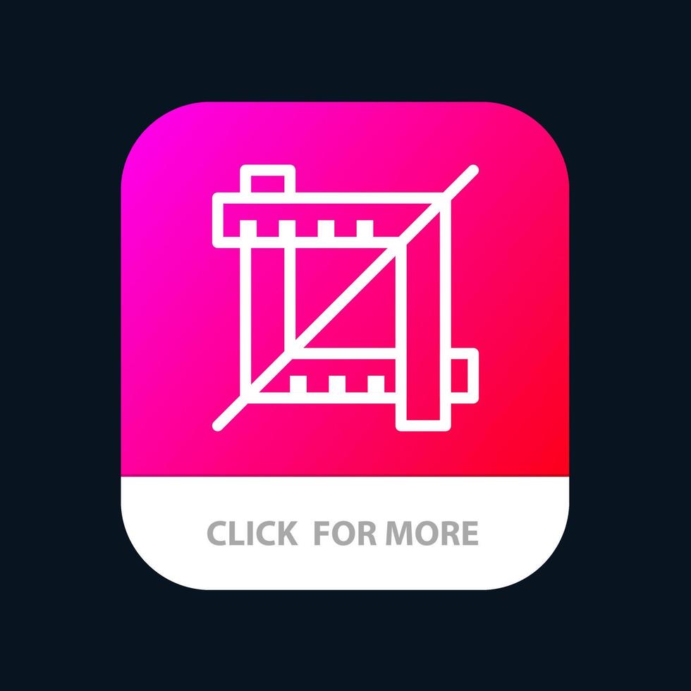 Ritaglia design grafico mobile App pulsante androide e ios linea versione vettore