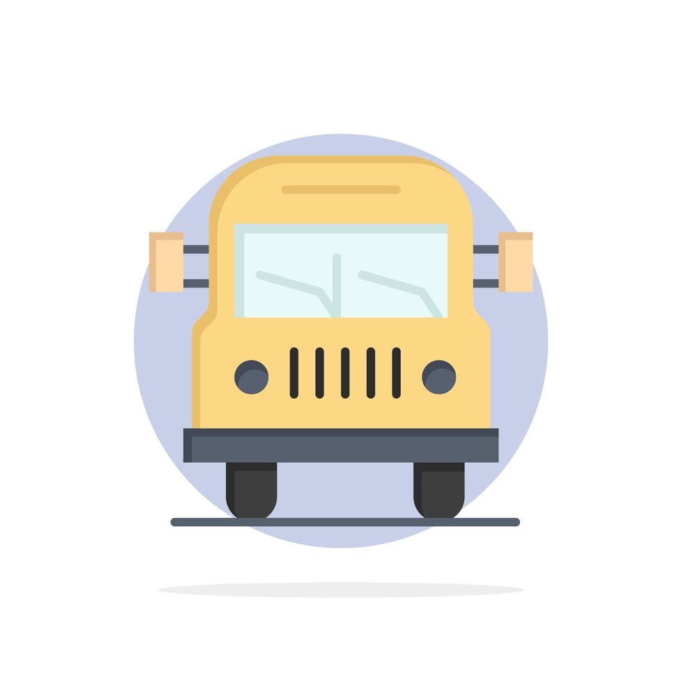 camion furgone veicolo formazione scolastica astratto cerchio sfondo piatto colore icona vettore