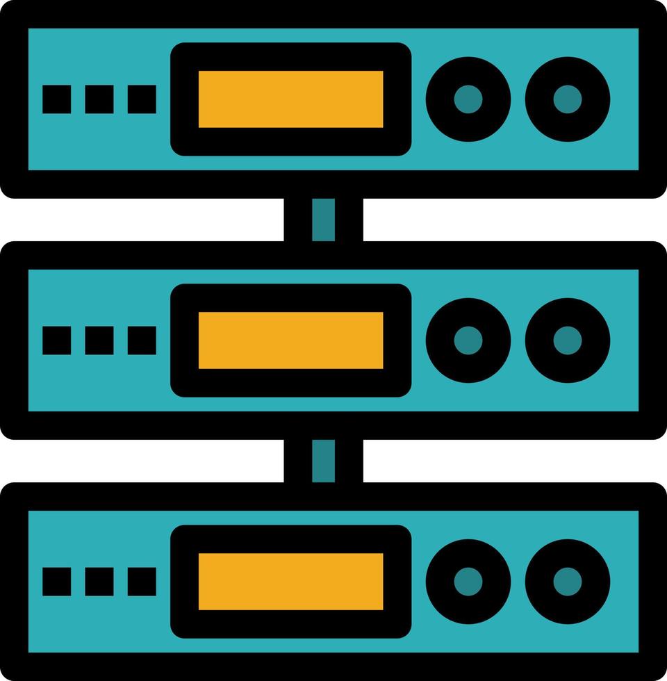 server dati Conservazione nube File piatto colore icona vettore icona bandiera modello