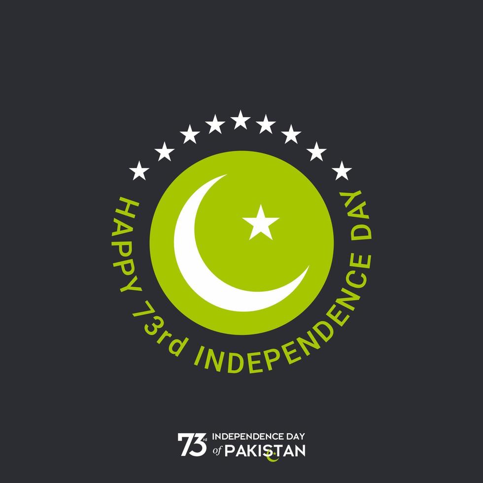 Pakistan indipendenza giorno tipografia design creativo tipografia di 73 contento indipendenza giorno di Pakistan vettore modello design illustrazione