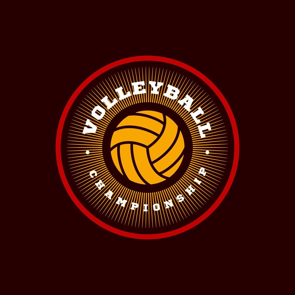 logo vettoriale di pallavolo. moderna tipografia professionale sport stile retrò vettore emblema e modello logotipo design. logo colorato di pallavolo