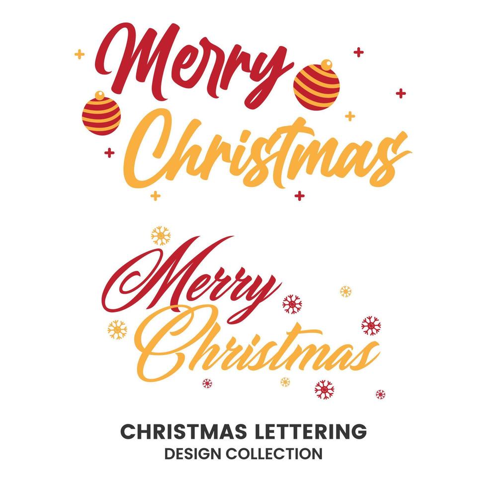 Natale lettering distintivo su bianca sfondo design modello vettore