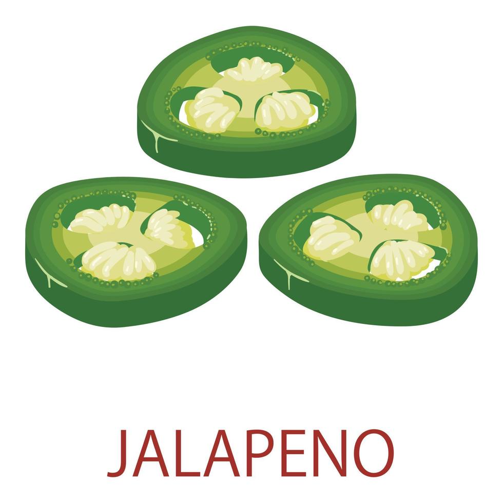 jalapeno icona, isometrico stile vettore