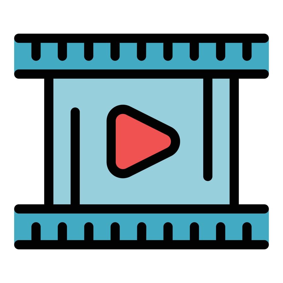 film clip icona colore schema vettore