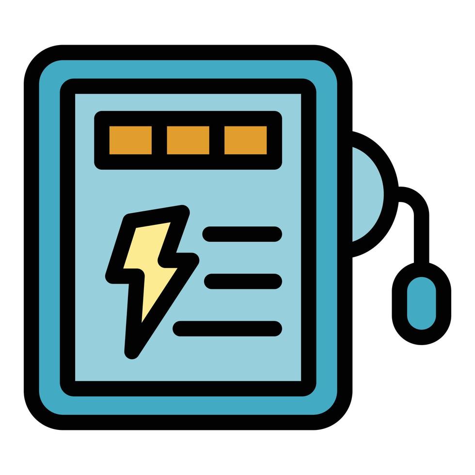 elettrico terminale scatola icona colore schema vettore