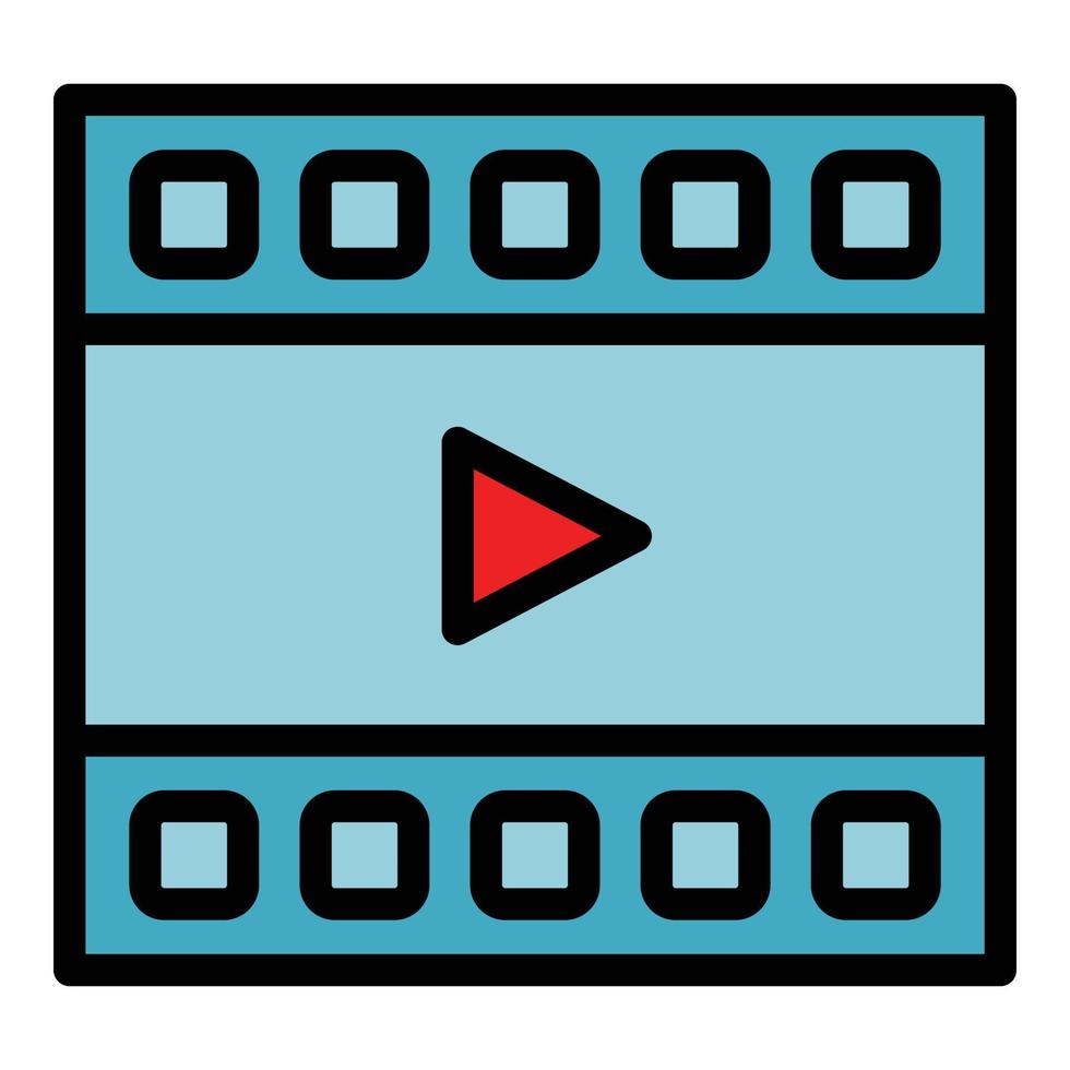 video editore icona colore schema vettore