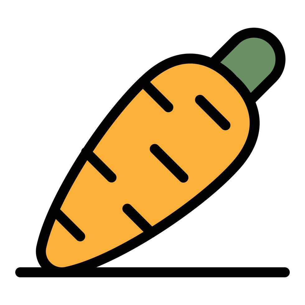 carota verdura icona colore schema vettore