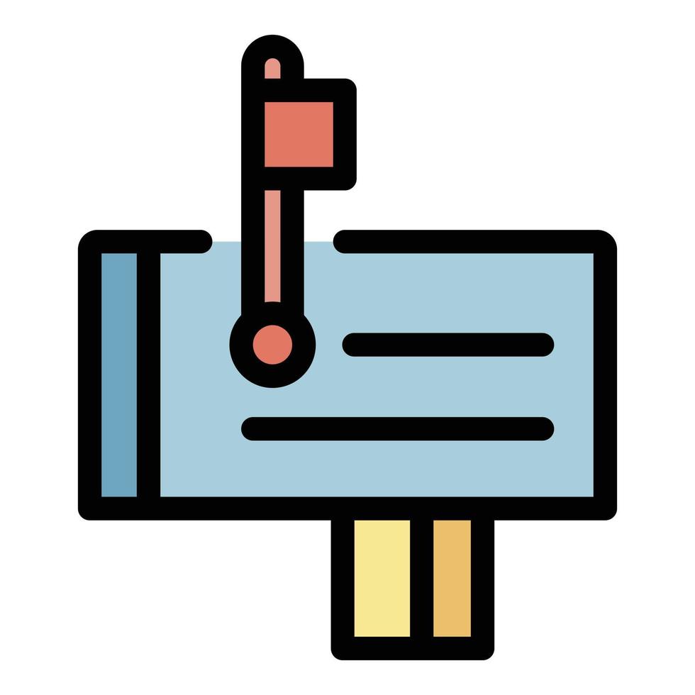 Casa cassetta postale icona colore schema vettore