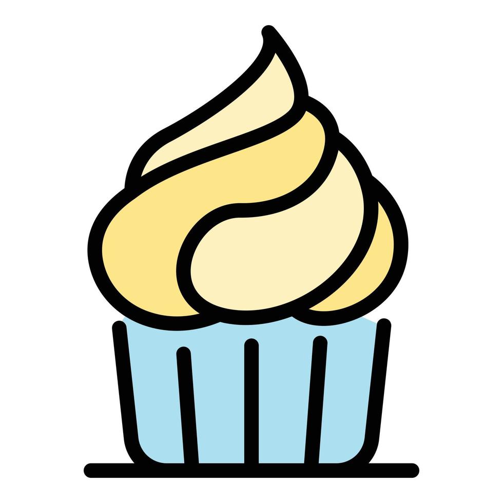 Cupcake icona colore schema vettore