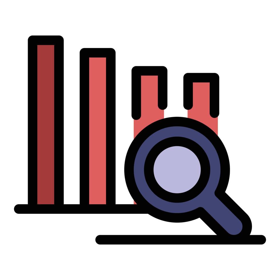 grafico grafico esplorazione icona colore schema vettore