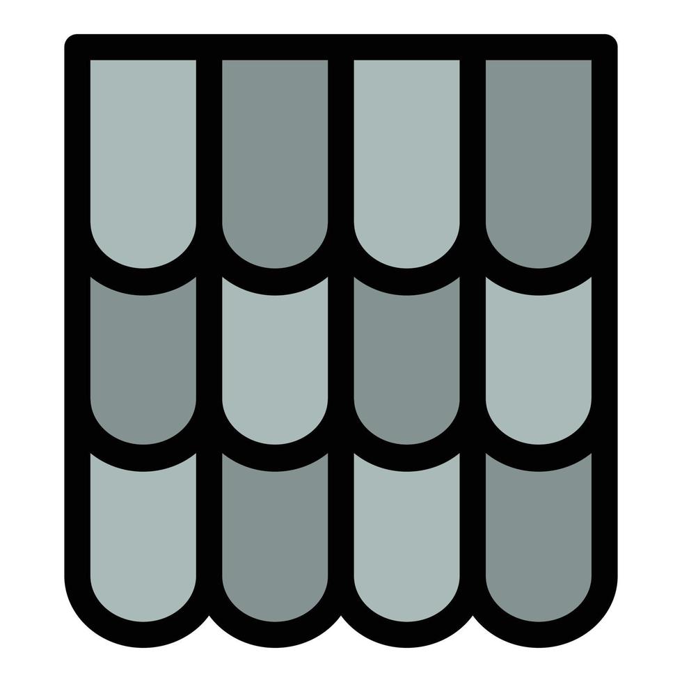 morbido tetto piastrelle icona colore schema vettore