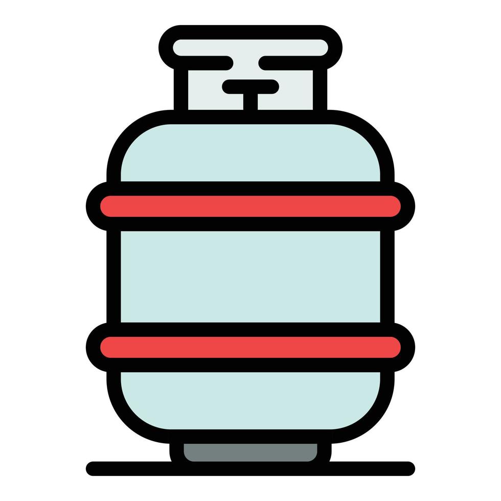 compatto gas cilindro icona colore schema vettore
