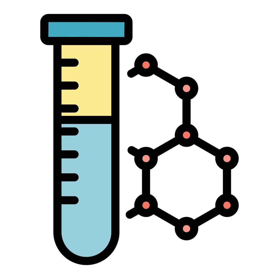 cilindro test tubo icona colore schema vettore