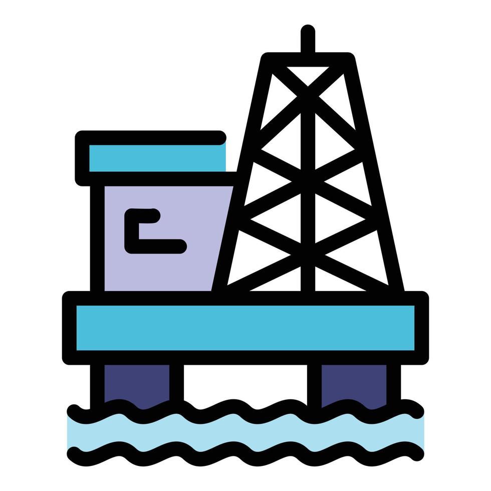 mare benzina estratto icona colore schema vettore