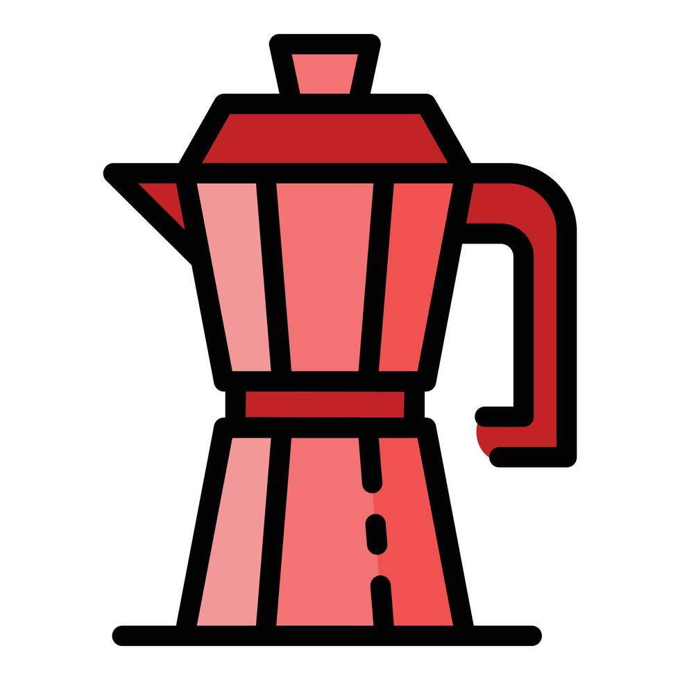 caffè creatore pentola icona colore schema vettore