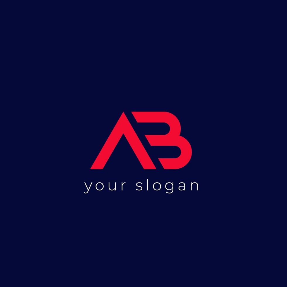 logo ab, disegno vettoriale monogramma