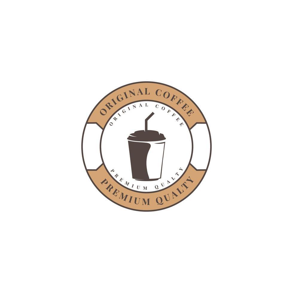 classico caffè logo illustrazione modello design vettore