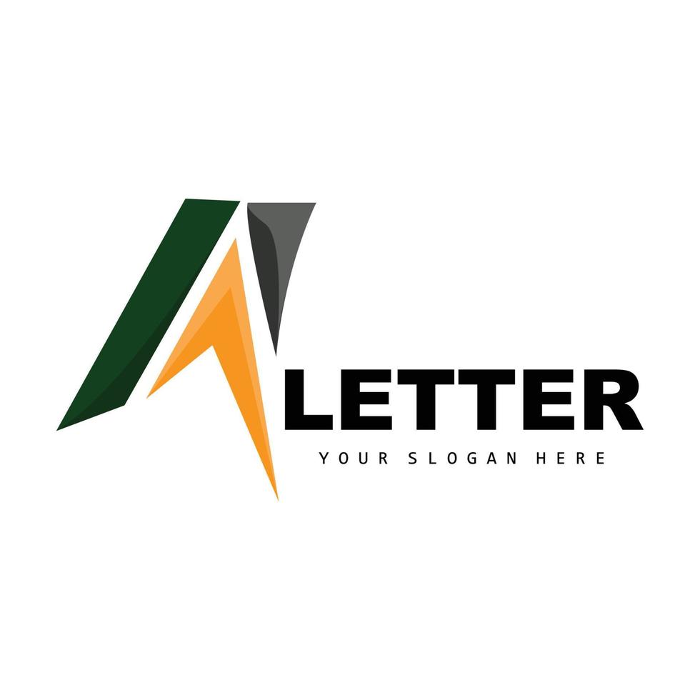 un' lettera logo, lettera logotipo vettore, Prodotto marca disegno, azienda iniziali, costruzione, formazione scolastica vettore