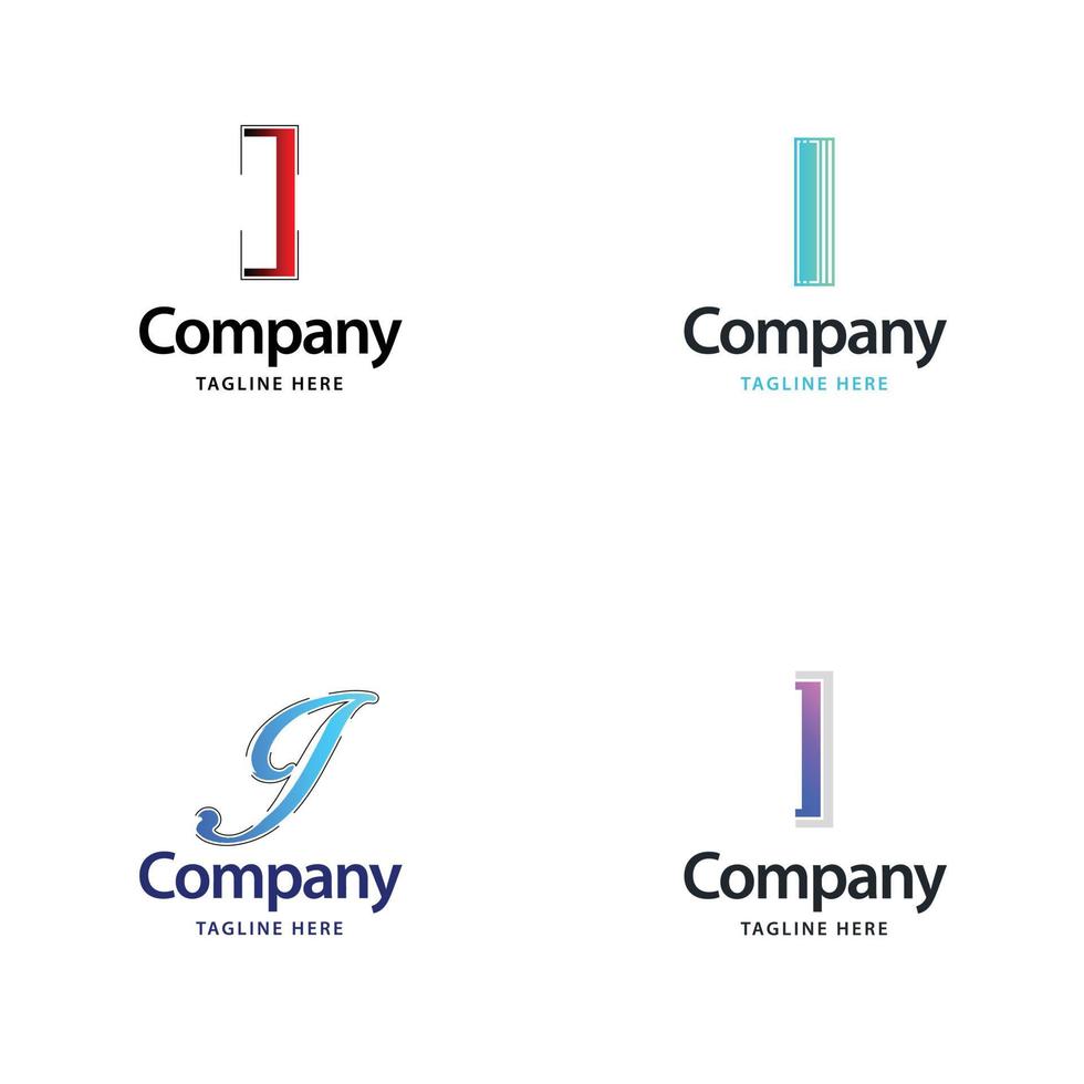 lettera io grande logo imballare design creativo moderno loghi design per il tuo attività commerciale vettore