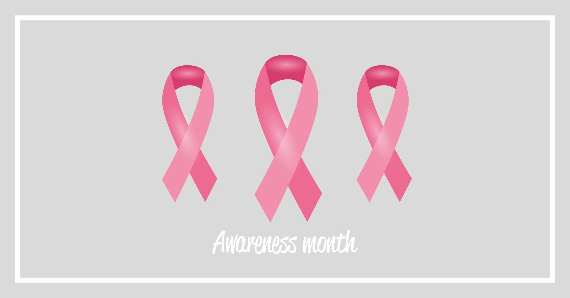poster con nastri di consapevolezza cancro al seno vettore