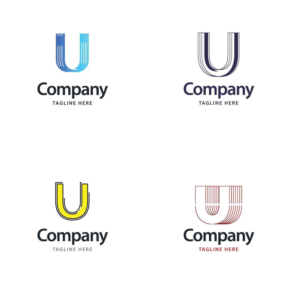 lettera u grande logo imballare design creativo moderno loghi design per il tuo attività commerciale vettore