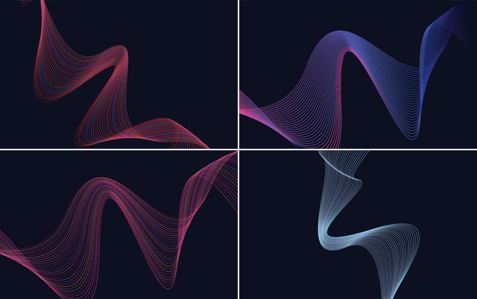 raccolta di set di motivi geometrici a linee minimali vettore