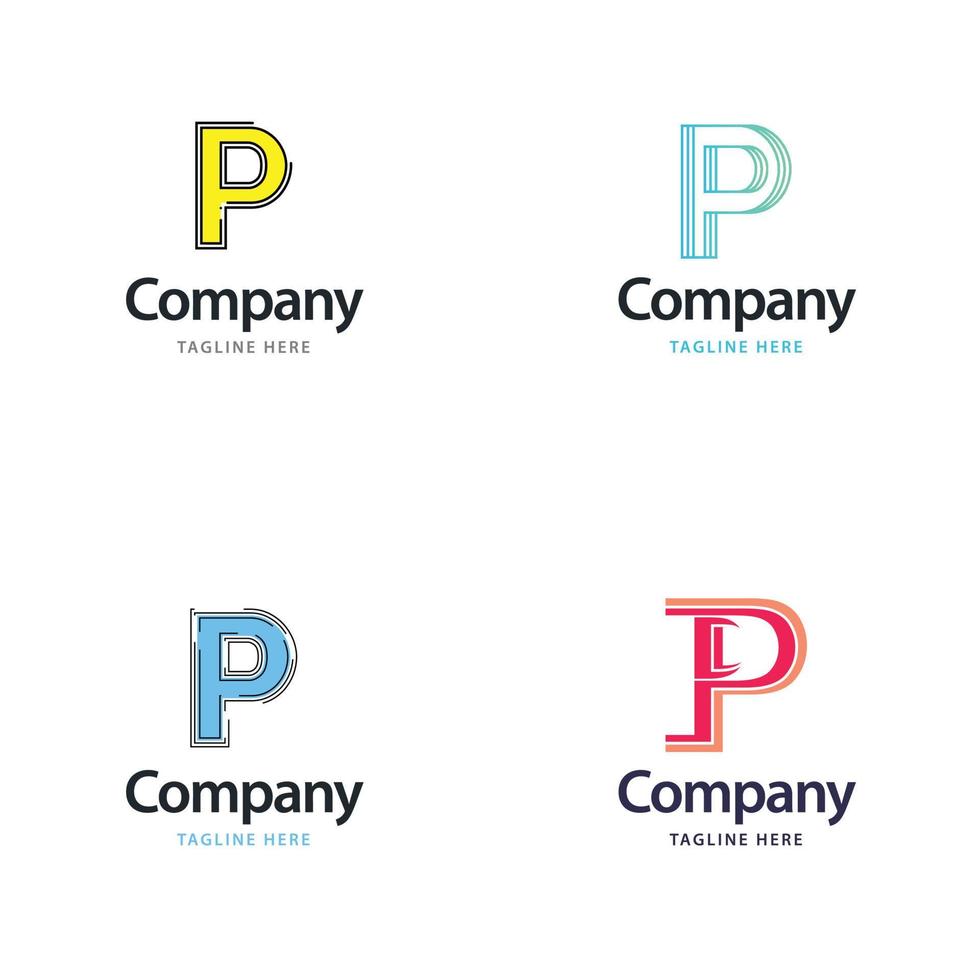 lettera p grande logo imballare design creativo moderno loghi design per il tuo attività commerciale vettore