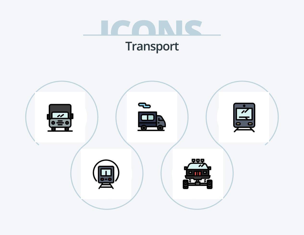 trasporto linea pieno icona imballare 5 icona design. . quadrilatero. schema. bicicletta. trasporto vettore