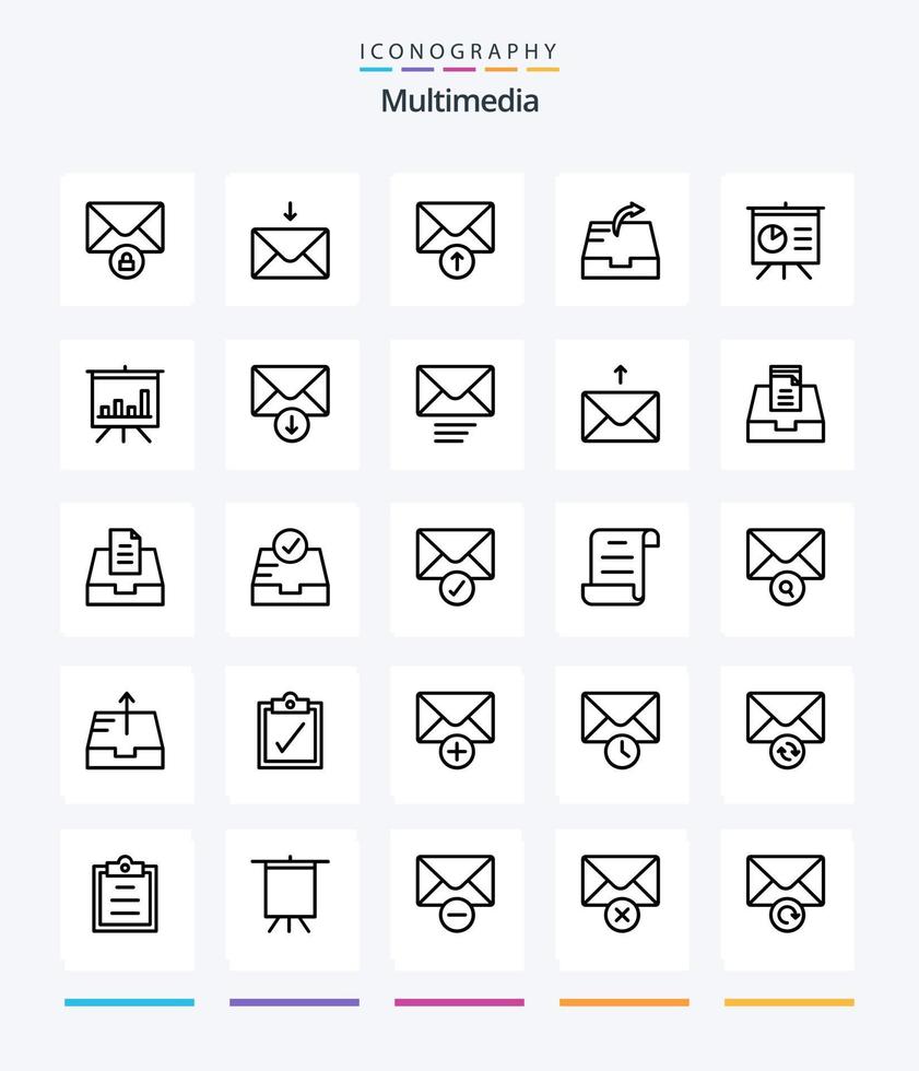 creativo multimedia 25 schema icona imballare come come cassetta postale. casella di posta. inviare. inviare. posta vettore