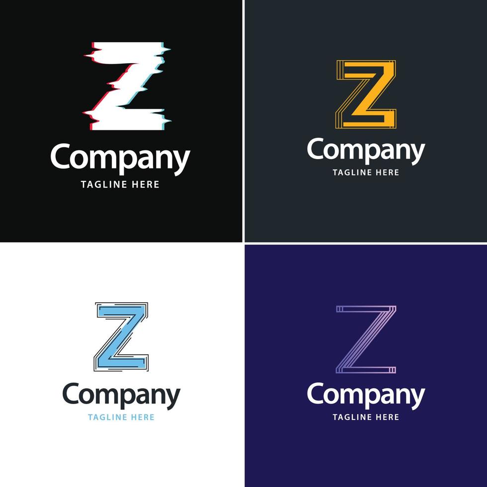 lettera z grande logo imballare design creativo moderno loghi design per il tuo attività commerciale vettore