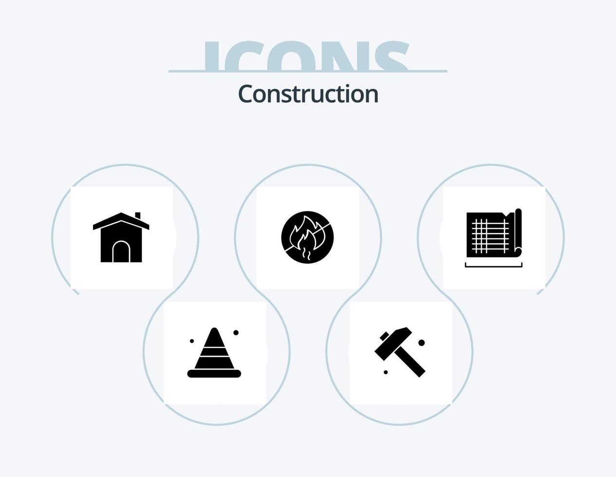 costruzione glifo icona imballare 5 icona design. Casa. costruzione. costruzione. costruzione. no vettore