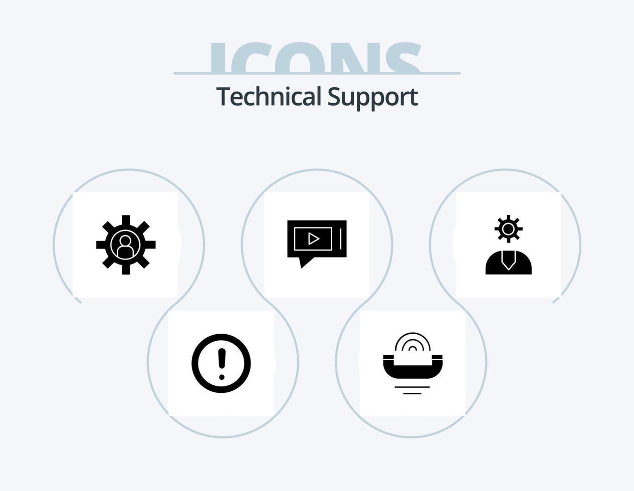tecnico supporto glifo icona imballare 5 icona design. servizio. abitare. sostegno. Chiacchierare. servizio vettore