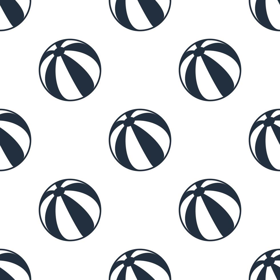 Seamless beach ball pattern di sfondo, vettoriale e illustrazione.