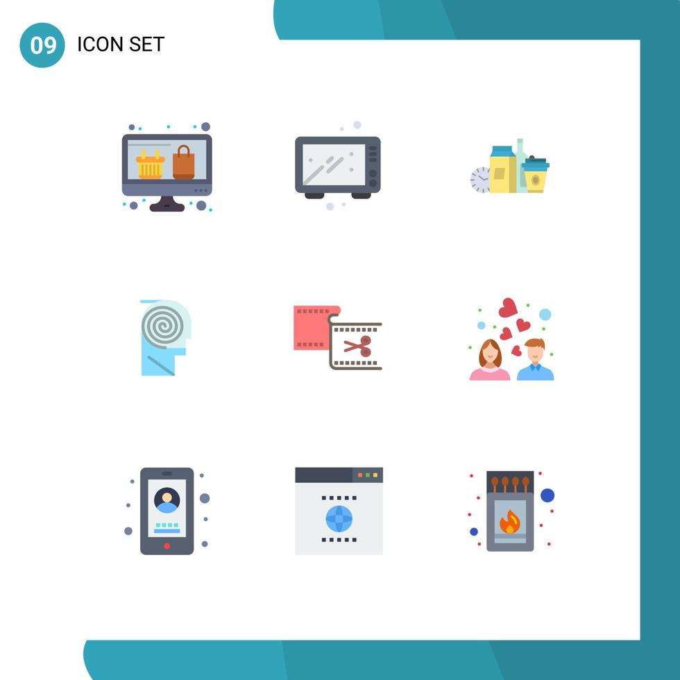 impostato di 9 moderno ui icone simboli segni per apprendimento comprensione forno meglio elementi modificabile vettore design elementi
