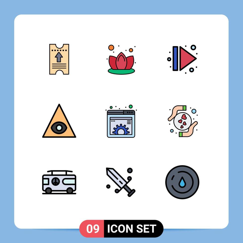 impostato di 9 moderno ui icone simboli segni per gestione documento espellere soddisfare Dio modificabile vettore design elementi