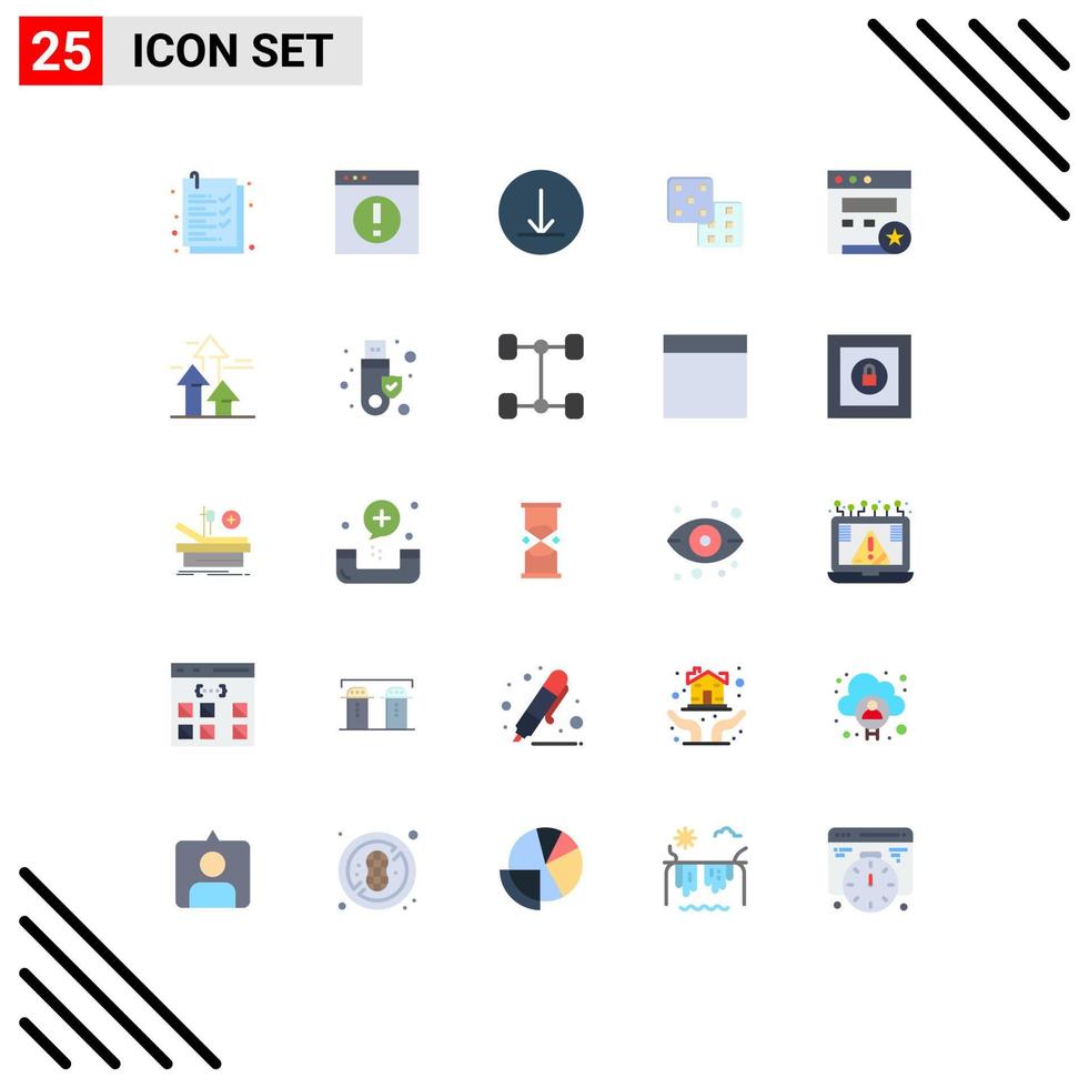 impostato di 25 moderno ui icone simboli segni per rompere sito web cerchio SEO probabilità modificabile vettore design elementi