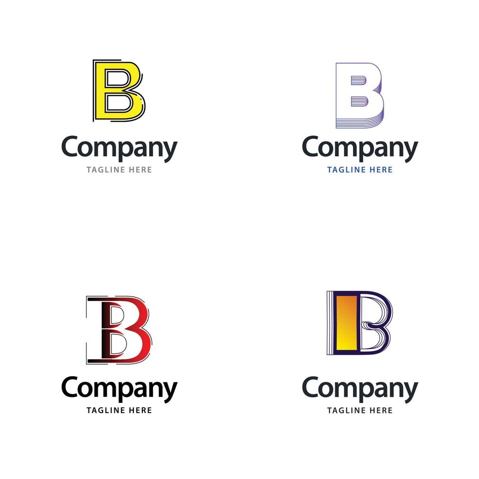 lettera B grande logo imballare design creativo moderno loghi design per il tuo attività commerciale vettore