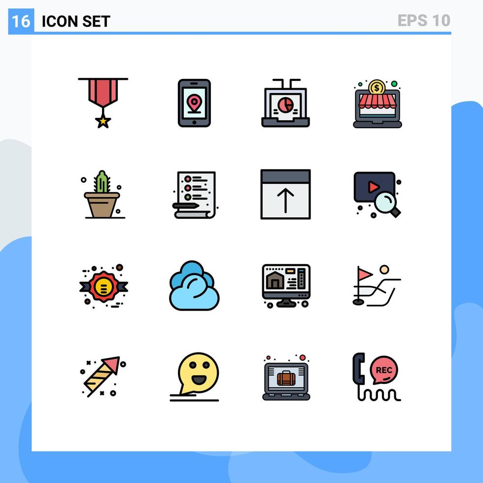 impostato di 16 moderno ui icone simboli segni per natura i soldi attività commerciale investimento SEO modificabile creativo vettore design elementi