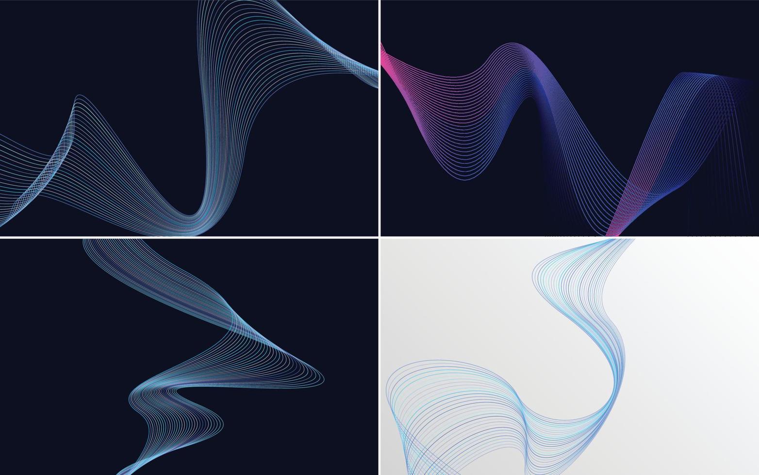 raccolta di set di motivi geometrici a linee minimali vettore