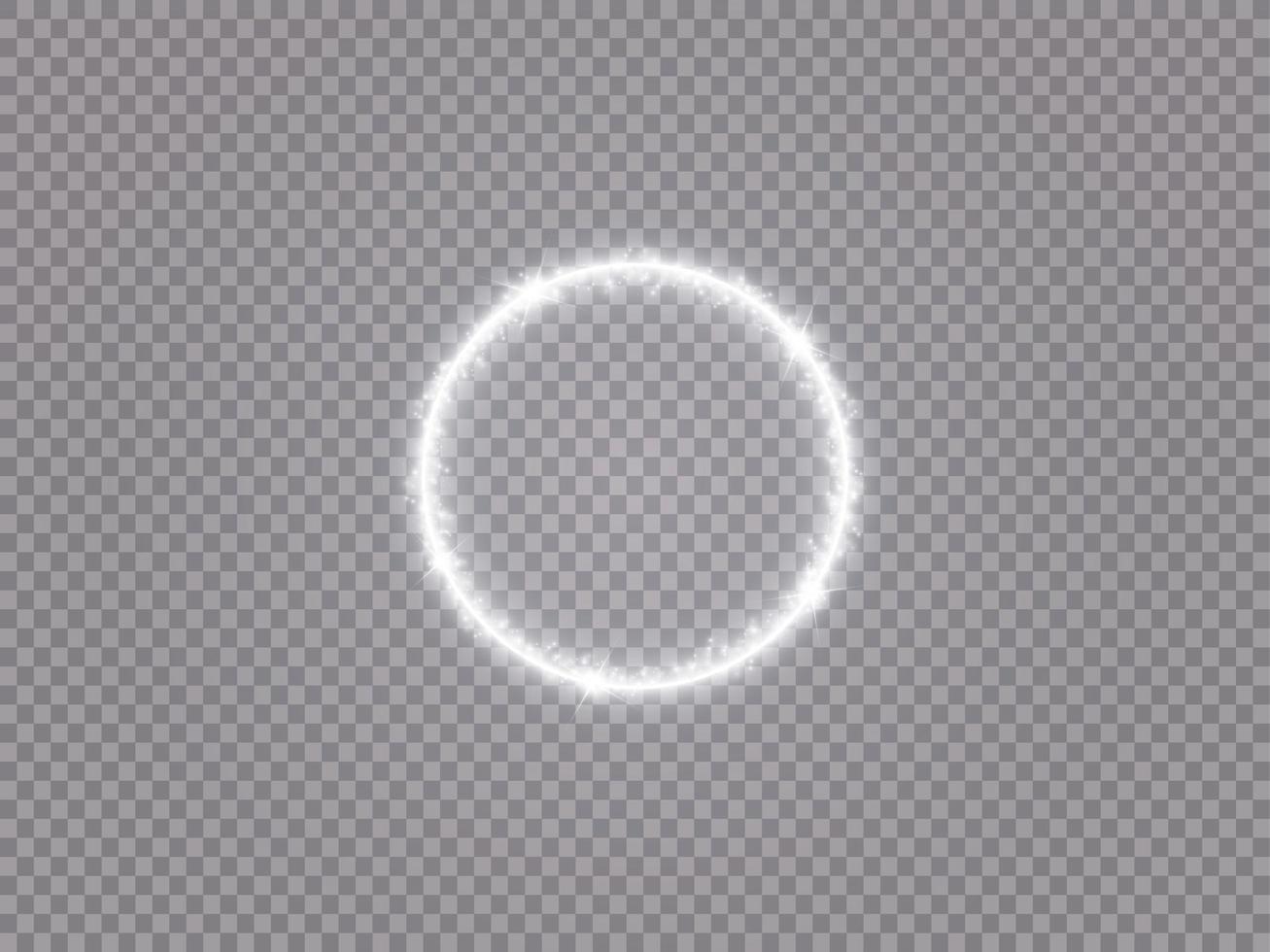 sfondo cornice lucida rotonda con luci. anello luminoso di lusso astratto. illustrazione vettoriale