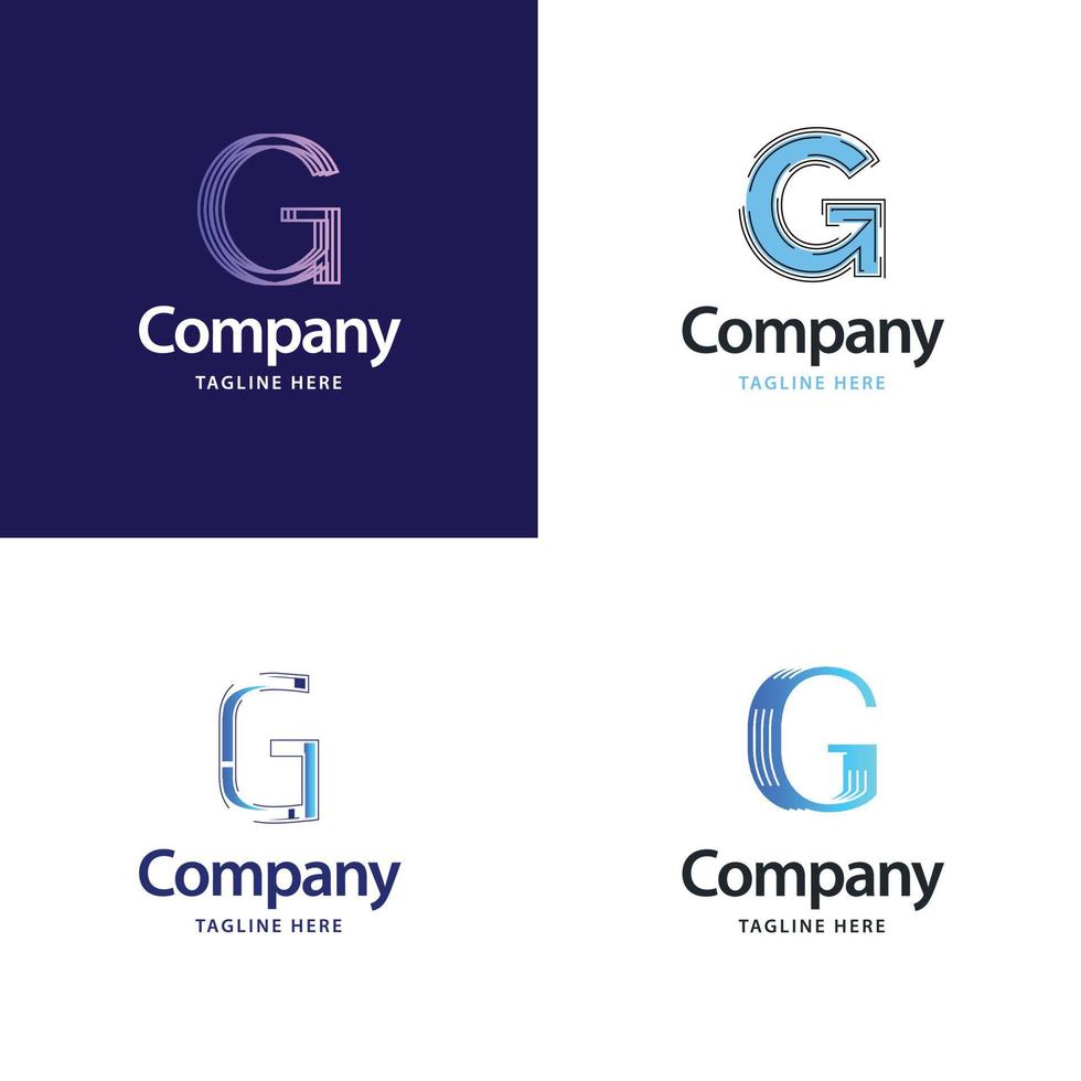 lettera g grande logo imballare design creativo moderno loghi design per il tuo attività commerciale vettore