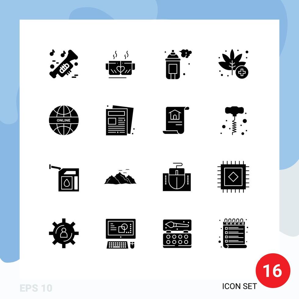 impostato di 16 moderno ui icone simboli segni per globale medicina nozze medico dipingere modificabile vettore design elementi