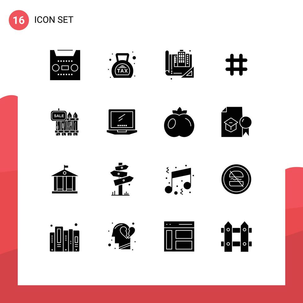 16 creativo icone moderno segni e simboli di cinguettio hash etichetta imposta Seguire costruzione modificabile vettore design elementi