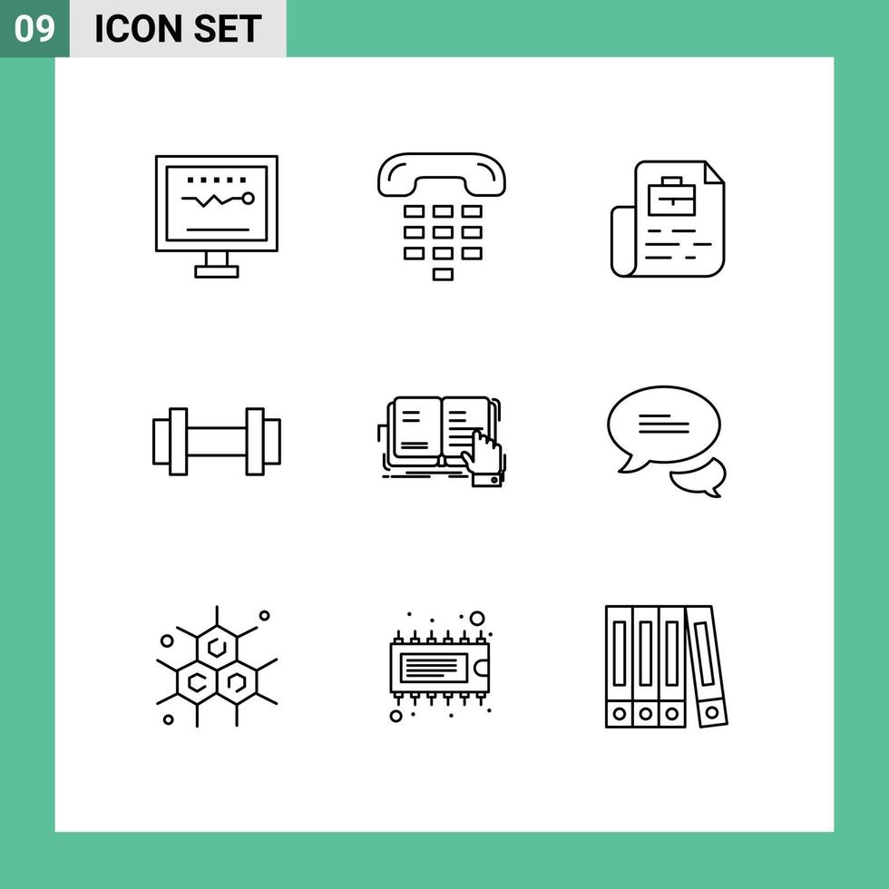 9 schema concetto per siti web mobile e applicazioni peso sport dispositivo Palestra file modificabile vettore design elementi