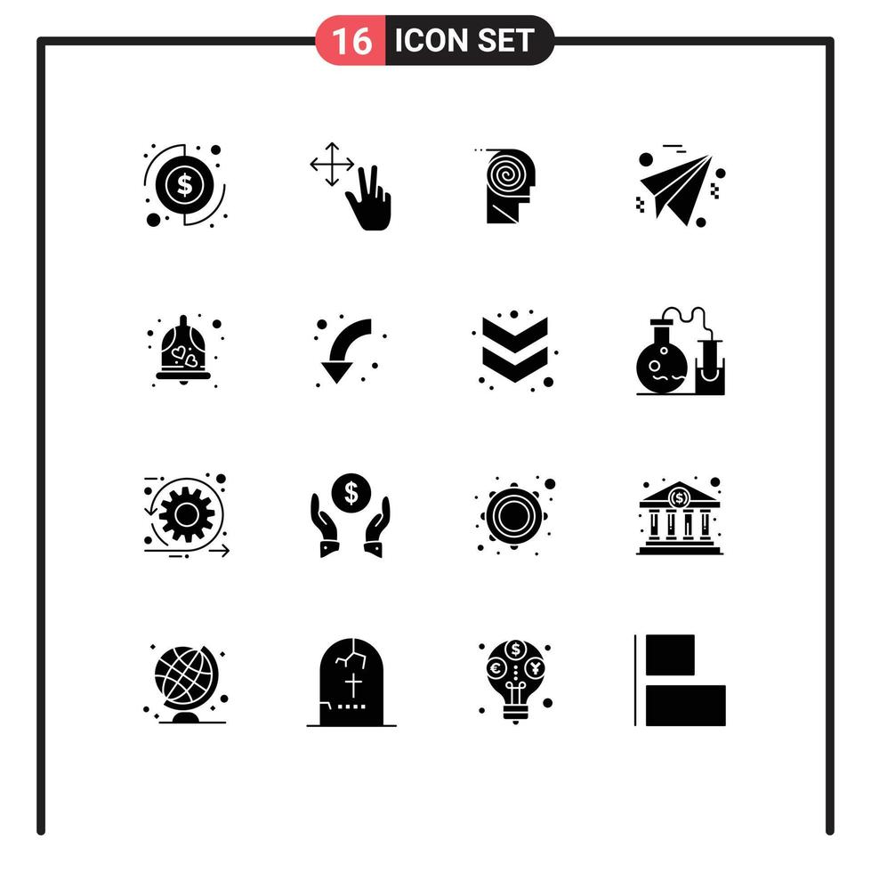 impostato di 16 moderno ui icone simboli segni per nozze campana comprensione carta attività commerciale modificabile vettore design elementi