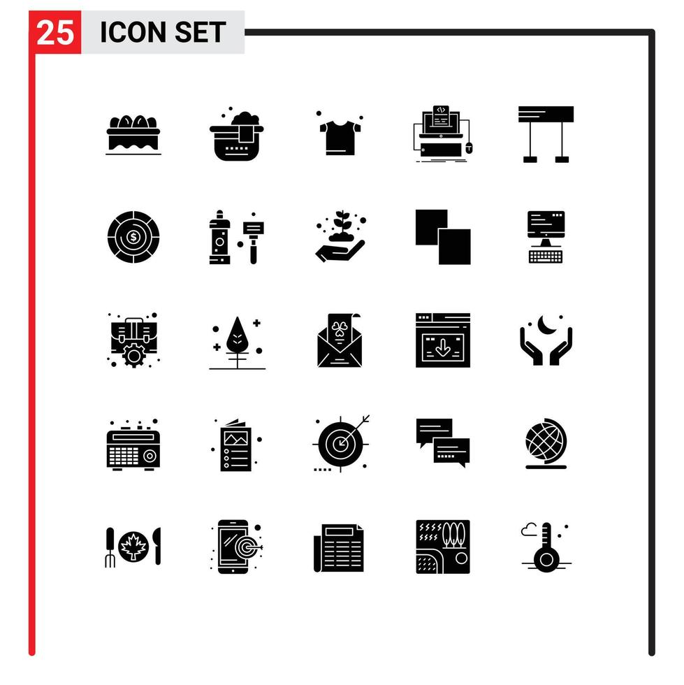 impostato di 25 moderno ui icone simboli segni per sport linea camicia finire monoblocco modificabile vettore design elementi