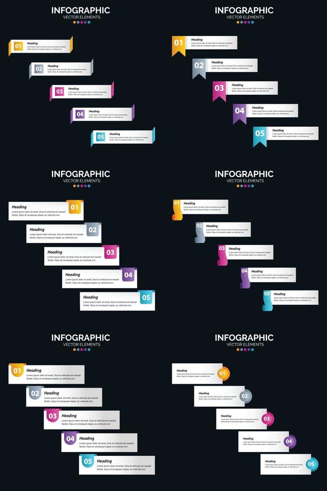 uso vettore 6 infografica imballare per illustrare il tuo attività commerciale idee