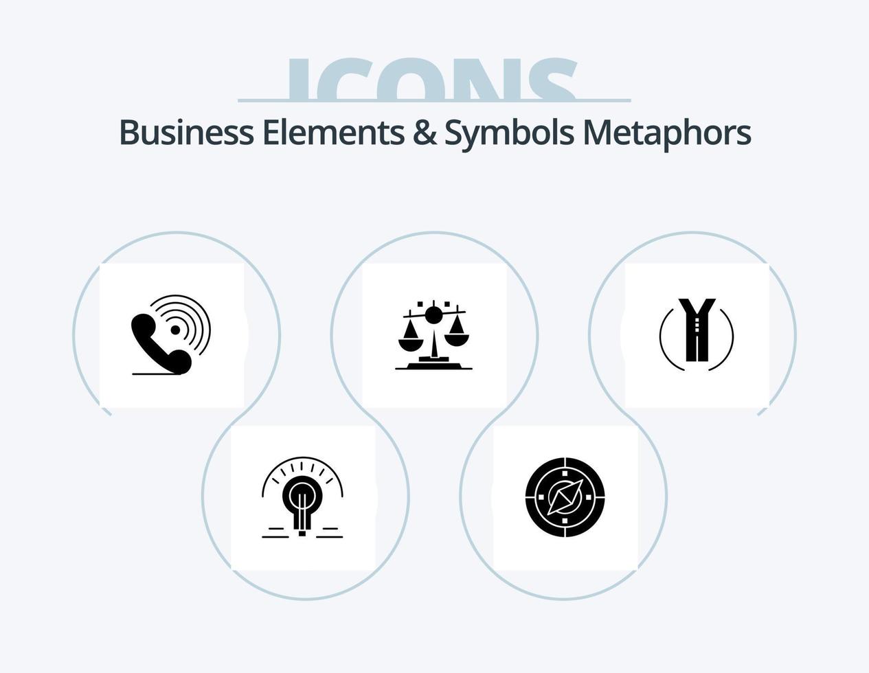 attività commerciale elementi e simboli metafore glifo icona imballare 5 icona design. strada. giustizia. chiamata. legge. segnali vettore