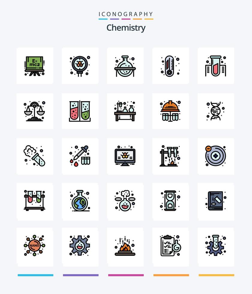 creativo chimica 25 linea pieno icona imballare come come gas. sperimentare. borraccia. chimica. grado vettore